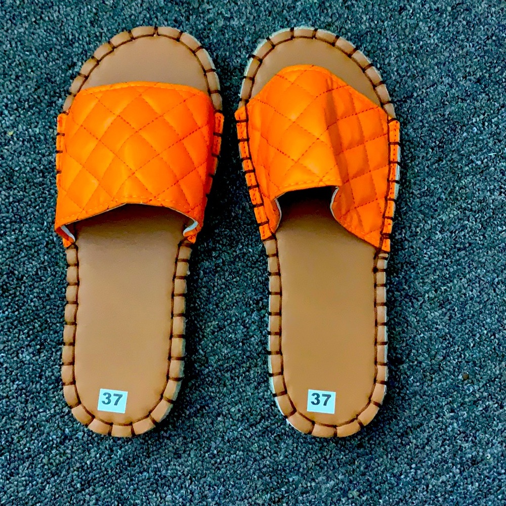 Orange Sandals from Blush Mark, size 7.5 Runs a little small